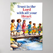 Vertrauen in die Christliche Mauer des Kinderzimme Poster (Vorne)