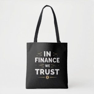 Vertrauen in die Finanzen - kühne Aussage Tasche