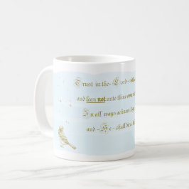 Vertrauen in die Kalligraphie-Tasse Lord Proverbs Kaffeetasse