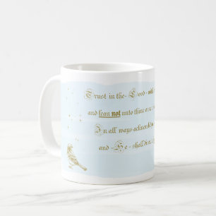 Vertrauen in die Kalligraphie-Tasse Lord Proverbs Kaffeetasse