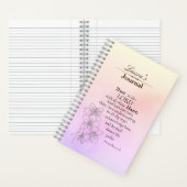 Vertrauen in die Lord Bible Verse Floral Water col Notizblock (Innen)