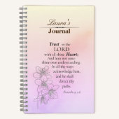 Vertrauen in die Lord Bible Verse Floral Water col Notizblock (Vorderseite)
