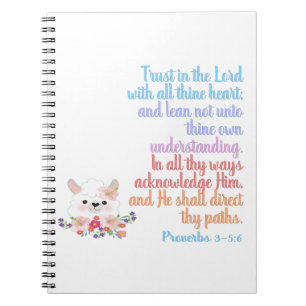 Vertrauen in die Lord Bible Verse Notizblock