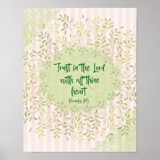 Vertrauen in die Lord Bible Verse Poster (Vorne)