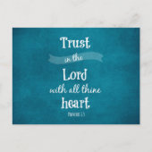 Vertrauen in die Lord Bible Verse Postkarte (Vorderseite)