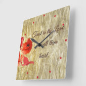 Vertrauen in die Lord Bible Verse Quadratische Wanduhr (Winkel)
