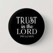 Vertrauen in die Lord Bible Verse Simple Button (Vorderseite)