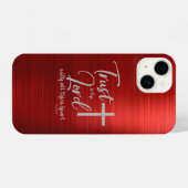 Vertrauen in die Lord KJV Bible Verse iPhone Hülle (Rückseite (Horizontal))