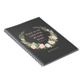 Vertrauen in die Lord Pink Floral Wreath-Schrift Notizblock (Rechte Seite)