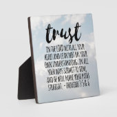 Vertrauen in die Lord Proverbs 3:5-6 Fotoplatte (Vorderseite)