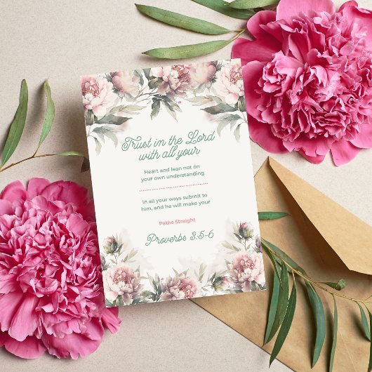 Vertrauen in die Lord Proverbs 3:5-6 Karte