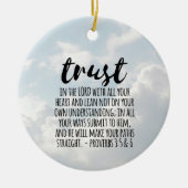 Vertrauen in die Lord Proverbs 3:5-6 Keramik Ornament (Vorne)