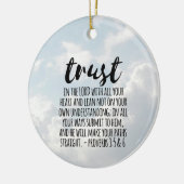 Vertrauen in die Lord Proverbs 3:5-6 Keramik Ornament (Links)