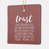 Vertrauen in die Lord Proverbs 3:5-6 Keramikornament (Links)
