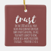 Vertrauen in die Lord Proverbs 3:5-6 Keramikornament (Vorderseite)
