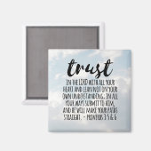 Vertrauen in die Lord Proverbs 3:5-6 Magnet (Vorderseite/Rückseite)