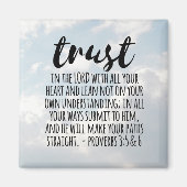 Vertrauen in die Lord Proverbs 3:5-6 Magnet (Vorne)