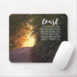 Vertrauen in die Lord Proverbs 3:5-6 Mousepad