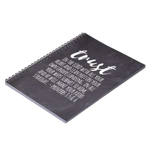 Vertrauen in die Lord Proverbs 3:5-6 Notizblock (Linke Seite)