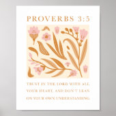 Vertrauen in die Lord Proverbs 3:5 Christliche Kun Poster (Vorne)