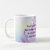 Vertrauen in die Lord Scripture Lavender-Blume Kaffeetasse (Links)