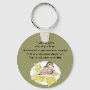 Vertrauen in die Lord Scripture with Watercolor Bi Schlüsselanhänger