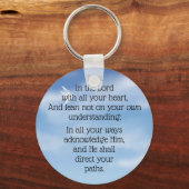 Vertrauen in die Lord Scripture with White Dove Schlüsselanhänger (Vorderseite)