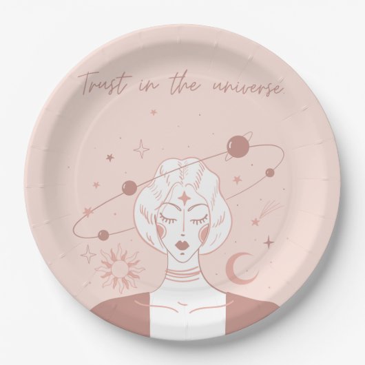 Vertrauen in die spirituelle Universum-Positivität Pappteller (Vorderseite)