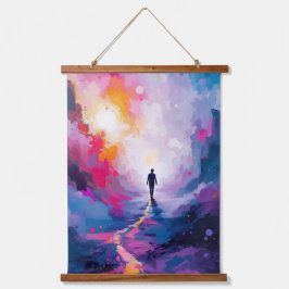 Vertrauen in GOD - Aquarellgestaltung 2025 Wandteppich Mit Holzrahmen