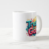 Vertrauen in Gott Jumbo-Tasse (Vorderseite Rechts)