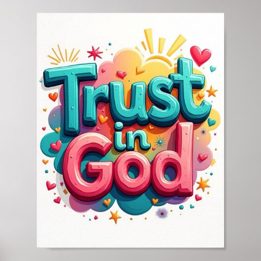 Vertrauen in Gott Poster (Vorne)