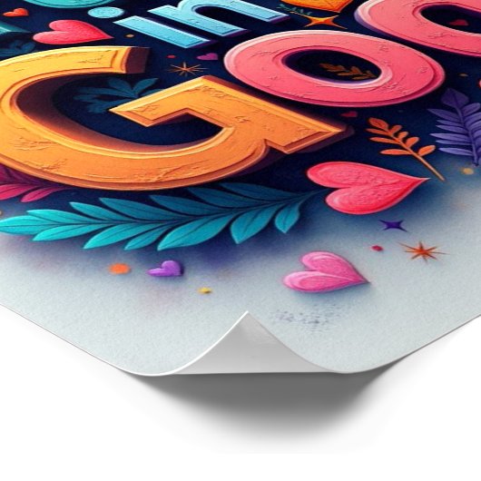 Vertrauen in Gott Poster (Ecke)