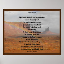 Vertrauen in Gott Psalm 27 Poster
