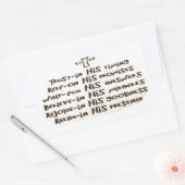 Vertrauen in Gott Rechteckiger Aufkleber (Umschlag)