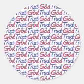 Vertrauen in Gott Runder Aufkleber (Vorderseite)