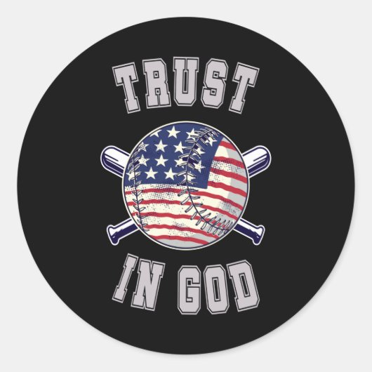 Vertrauen in Gott Runder Aufkleber (Vorderseite)