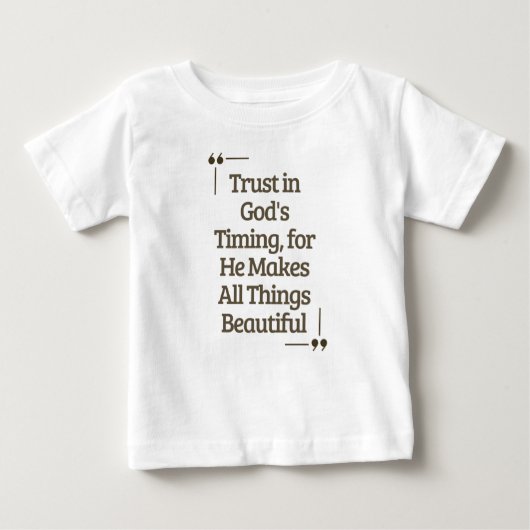 Vertrauen in Gottes Timing Kid Baby T-shirt (Vorderseite)