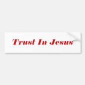 Vertrauen in Jesus Autoaufkleber (Vorne)