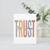 Vertrauen in Jesus, glauben an Gott, Vertrauen Jes Postkarte (Stehend Vorderseite)