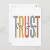 Vertrauen in Jesus, glauben an Gott, Vertrauen Jes Postkarte (Vorne/Hinten)