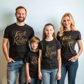 Vertrauen in Krishna Elegant Script Black T - Shir T-Shirt