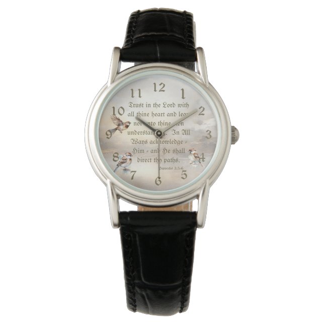 Vertrauen in Lord Calligraphy Watch Sunset Armbanduhr (Vorderseite)