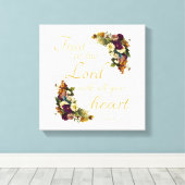 Vertrauen in LORD mit all Euren Herzen für Frauen Leinwanddruck (Insitu (Holzboden))