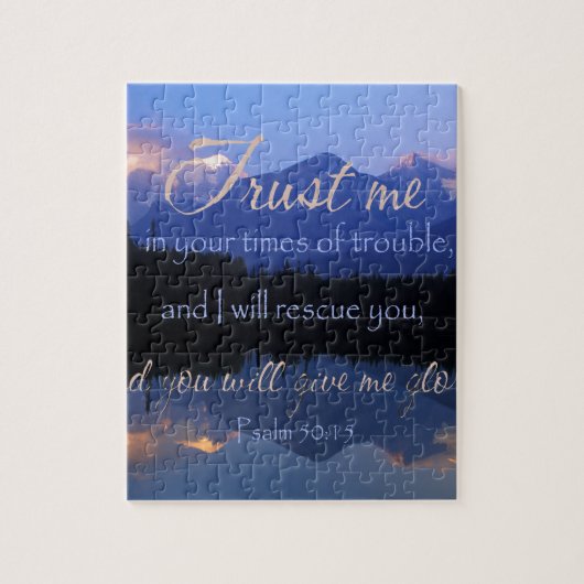 Vertrauen in mir zuzeiten des Problem-Psalm-50:15 Puzzle (Vertikal)
