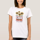 Vertrauen in Vibe Boho Sonnenblumen und Cattsette T-Shirt (Vorderseite)