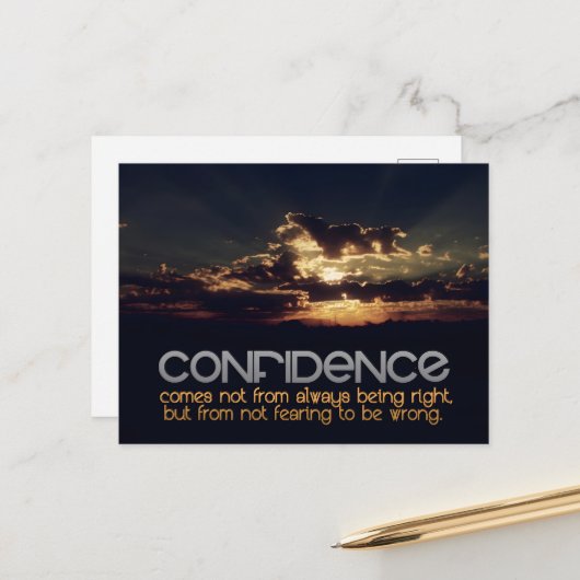 "Vertrauen" Inspiration Postkarte (Vorderseite/Rückseite Beispiel)