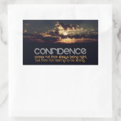 "Vertrauen" Inspiration Rechteckiger Aufkleber (Tasche)