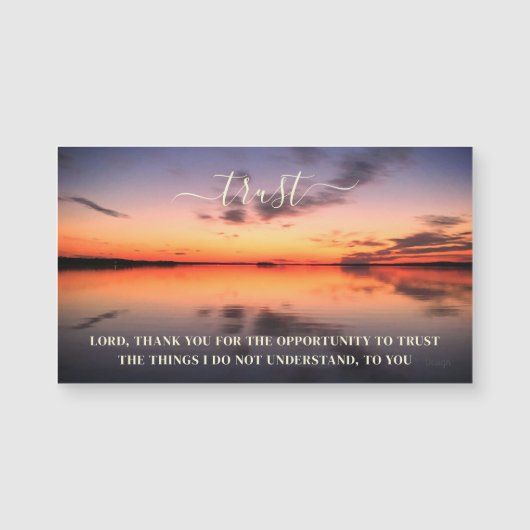 Vertrauen Inspirier Zitat Sunset Fotografy Magnet (Vorderseite)