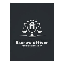 Vertrauen ist unsere Währung - Escrow Officer Poster