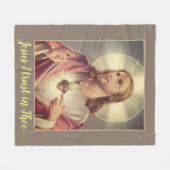 Vertrauen Jesuss I in Thee heiligem Herzen Fleecedecke (Vorderseite (Horizontal))
